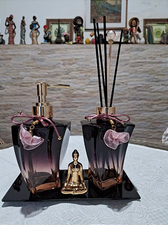 Conjunto de Lavabo Rose Degrade - Especial  Vera Lucia